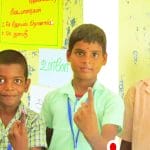 ஜனநாயகப் பயிற்சி பள்ளி மாணவர்கள் பங்கேற்ற தேர்தல்